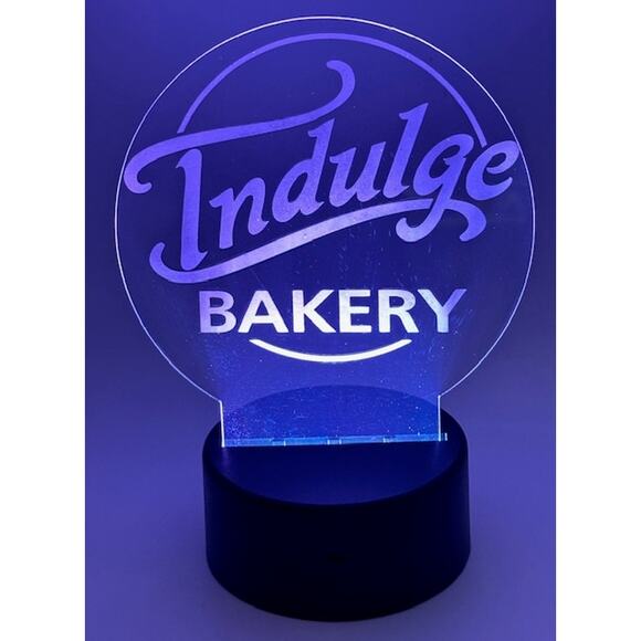 Personalized Laser Engraved LED light, Groomsmen Gift, Sport Gift, Night Light - Picture 1 of 14